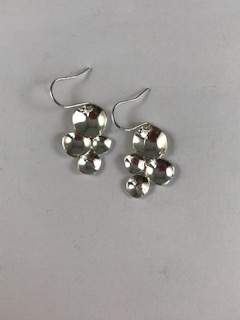 EA72. Dished Silver Circle Earrings - Image 3