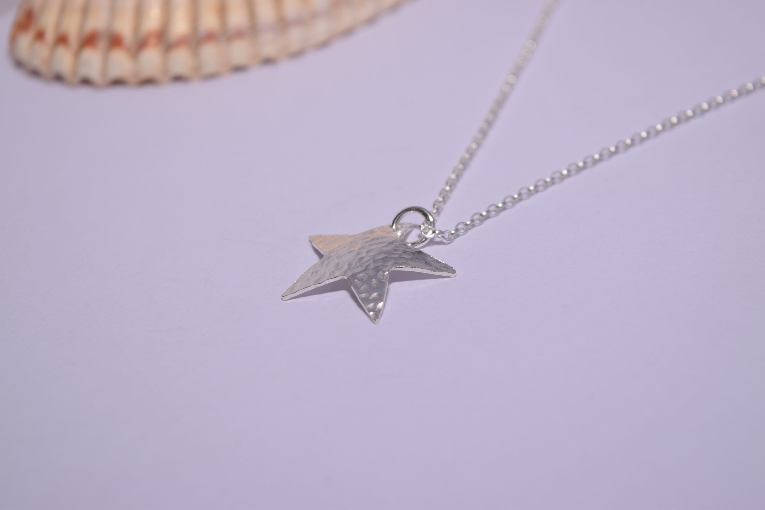 NP35. Hammered silver star pendant - Image 2