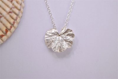 NP12. Fine silver geranium leaf