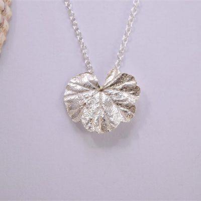 NP12. Fine silver geranium leaf