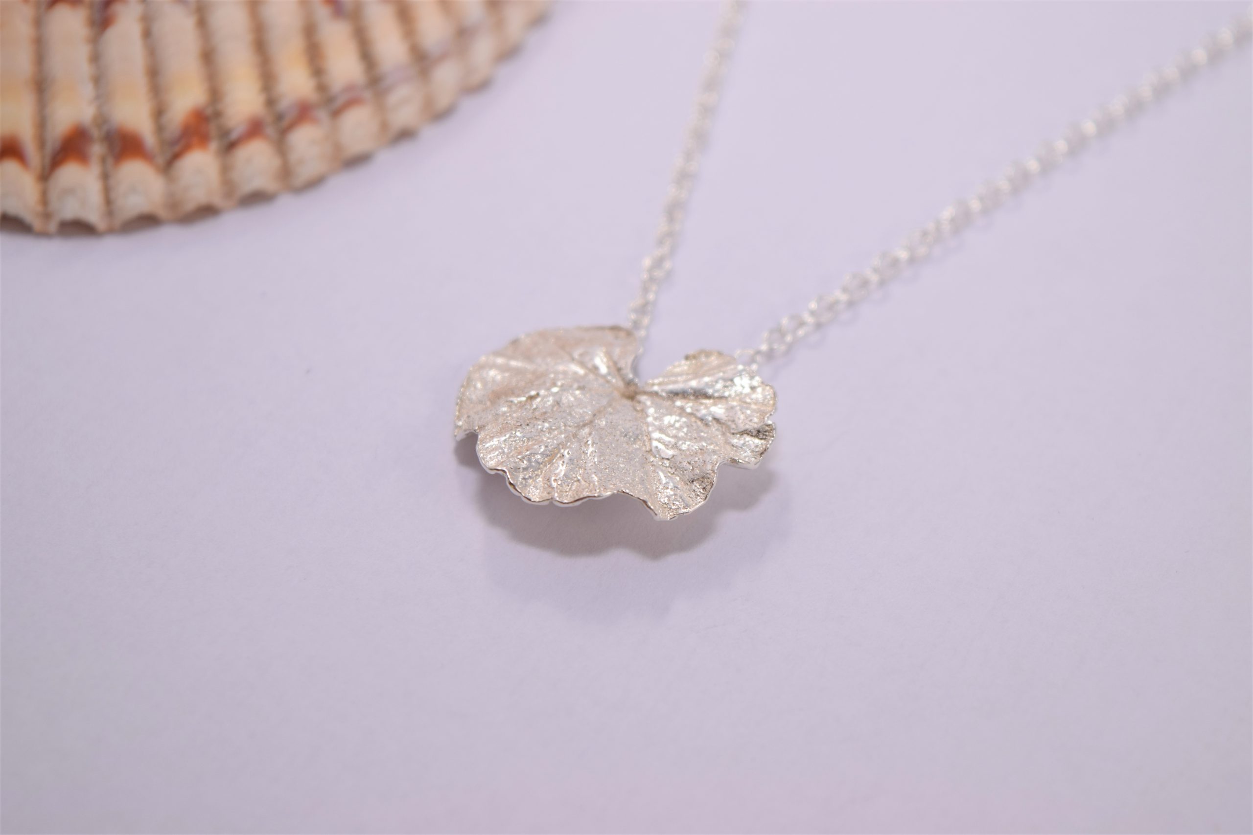 NP12. Fine silver geranium leaf - Image 2