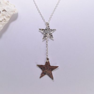 NP18. Double hammered star pendant
