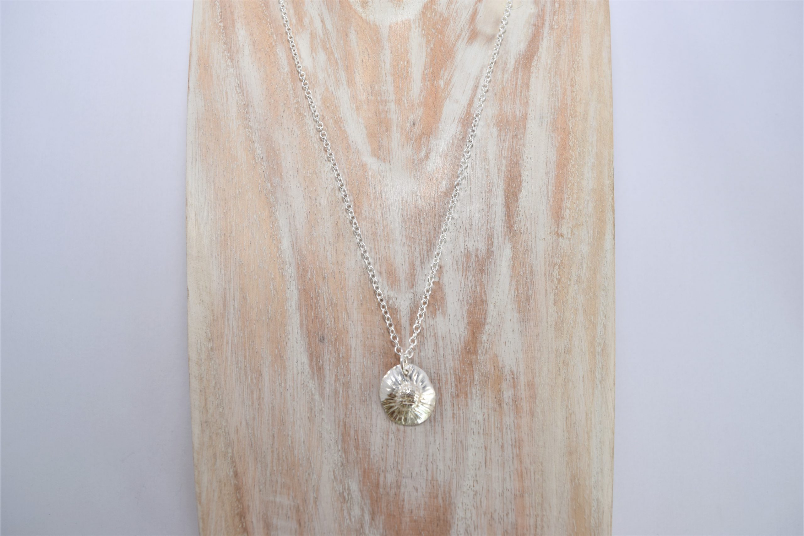 NP10. Silver daisy fine silver pendant - Image 3