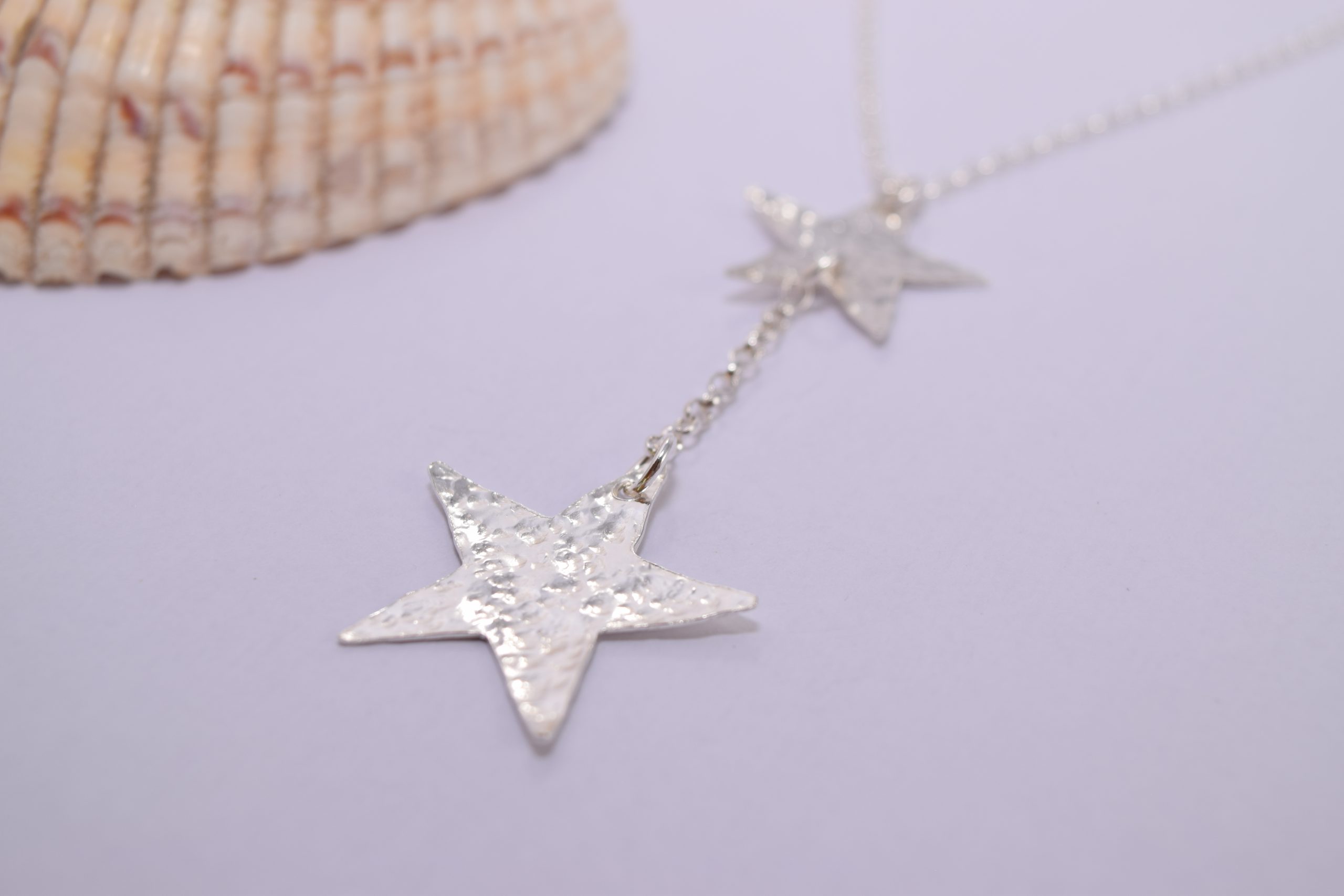 NP18. Double hammered star pendant - Image 2