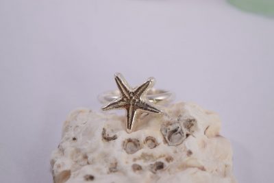 R06. Silver Starfish ring