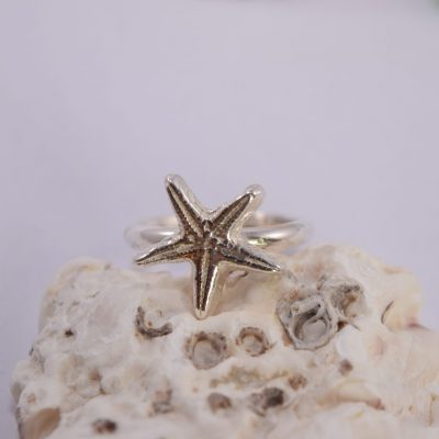 R06. Silver Starfish ring