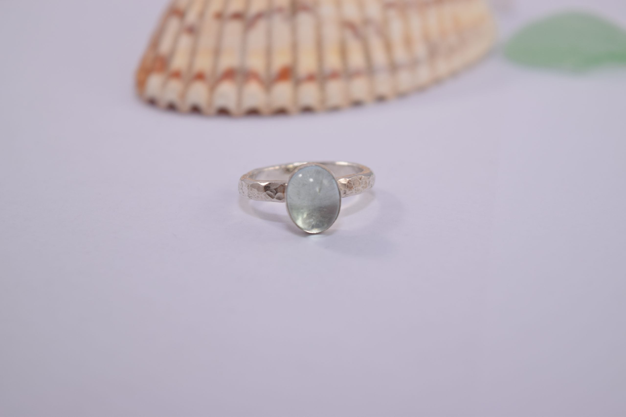 R12. Aquamarine silver ring