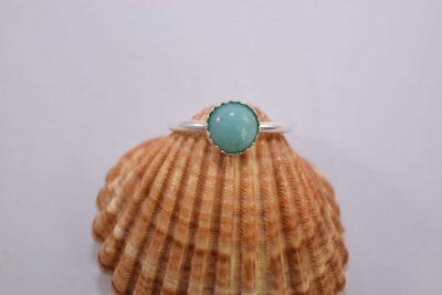 R13. Amazonite silver ring