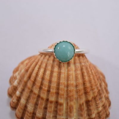 R13. Amazonite silver ring