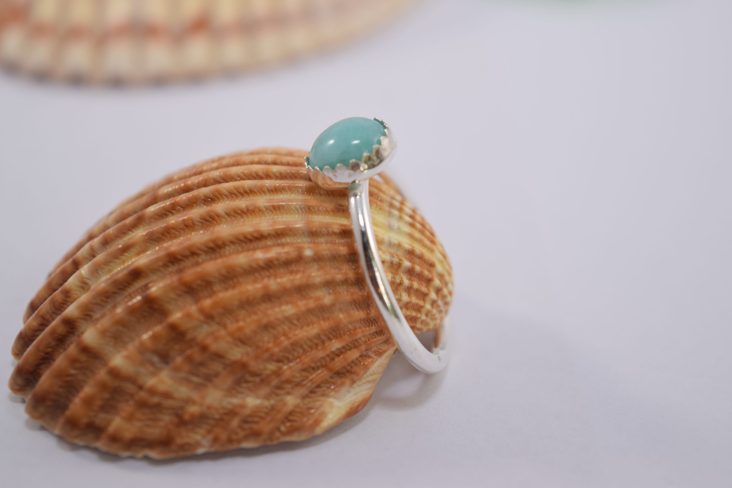 R13. Amazonite silver ring - Image 2