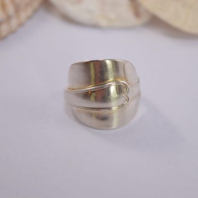 R23. Silver teaspoon ring
