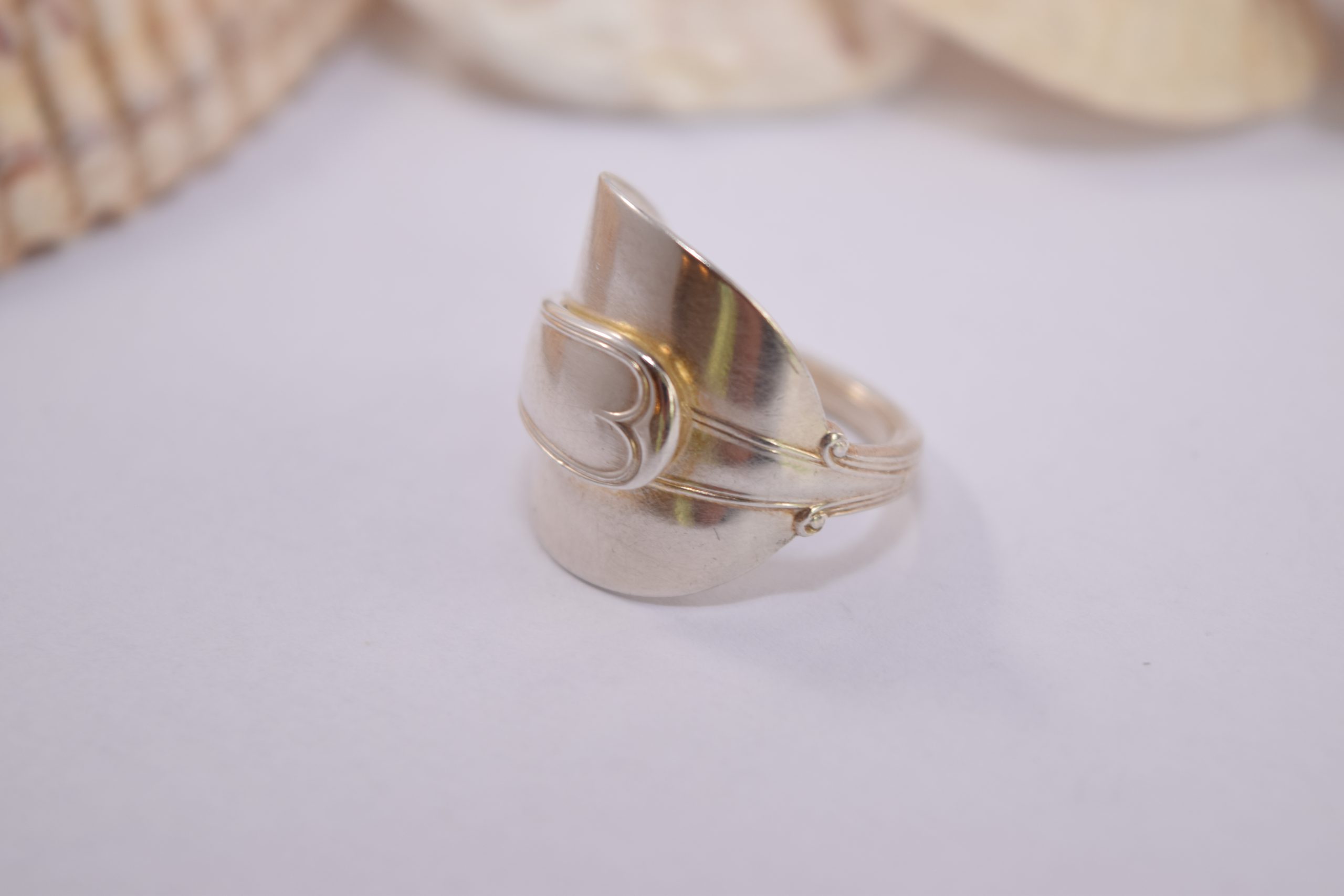 R23. Silver teaspoon ring - Image 2