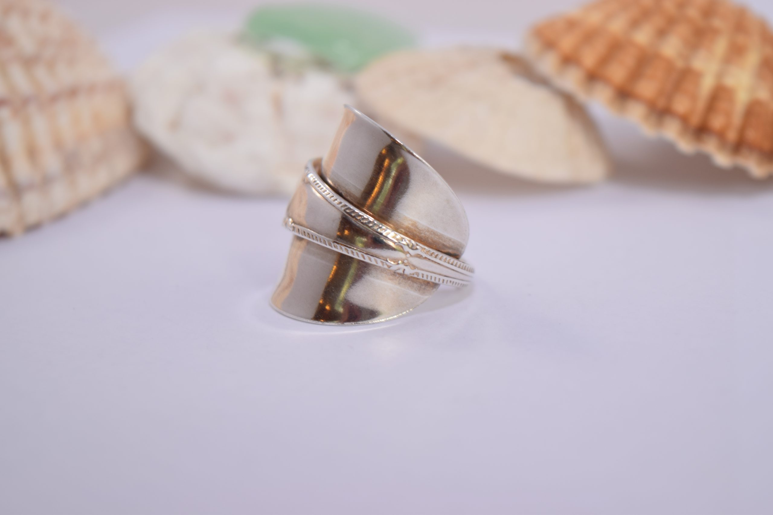 R20. Silver Teaspoon ring - Image 3
