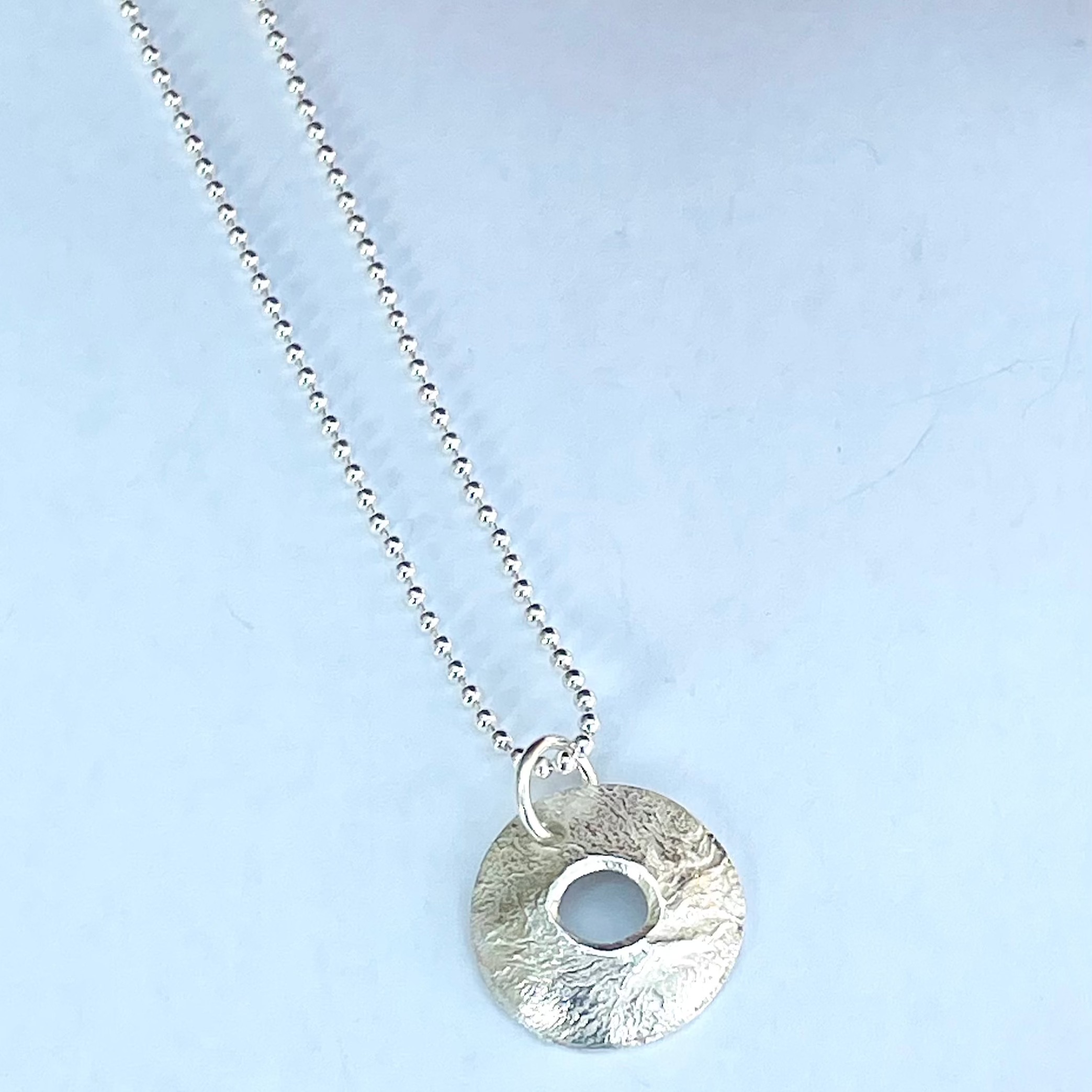 NP05. Reticulated round and domed pendant with cut out detail - Image 2
