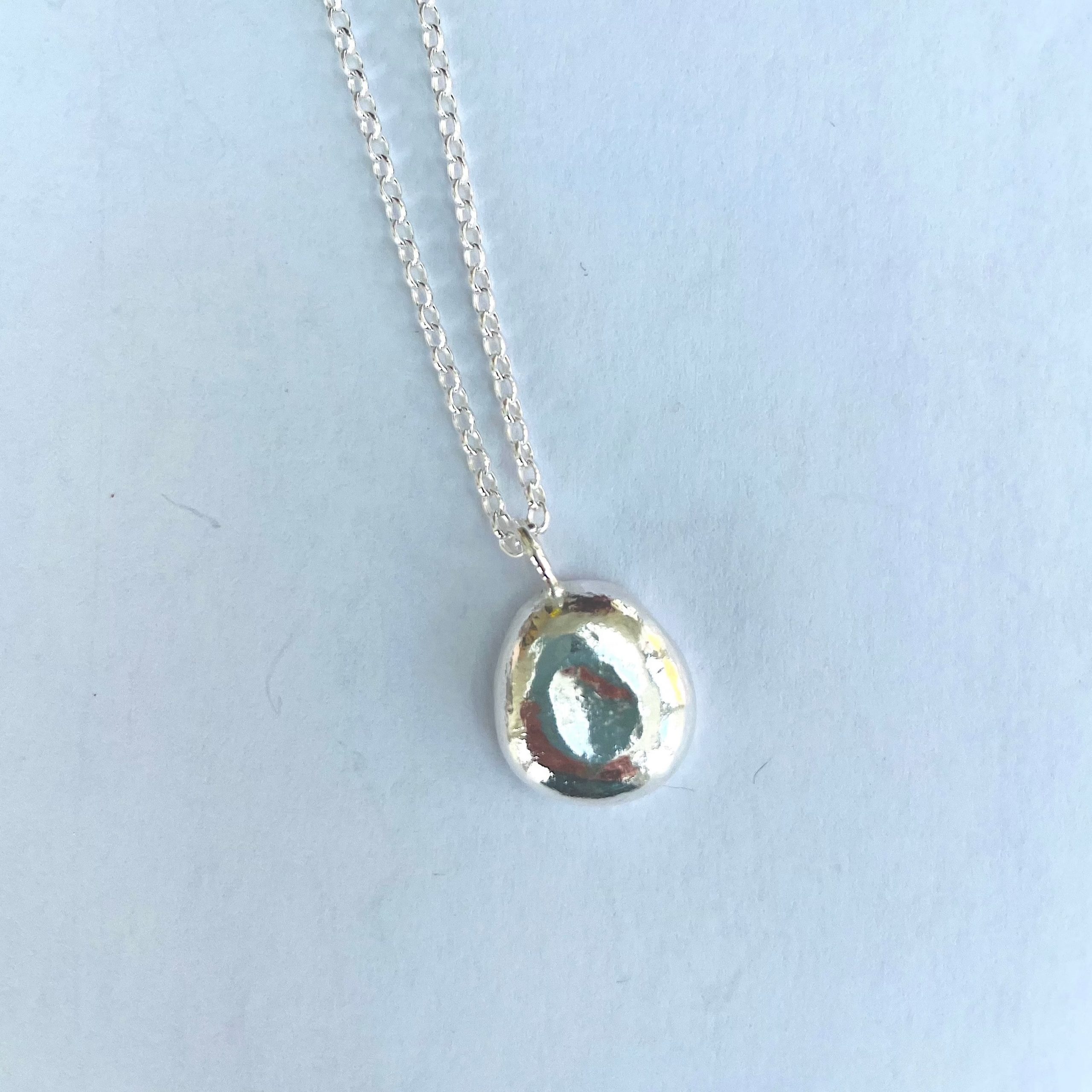 NP01. Silver nugget pendant - Image 2